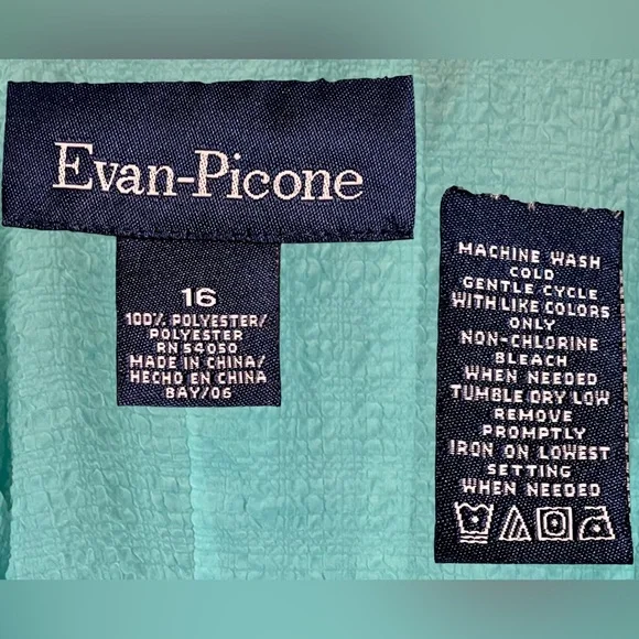 Evan-Picone Adjustable Sleeve Button Up, Mint |16 - Picture 16 of 16